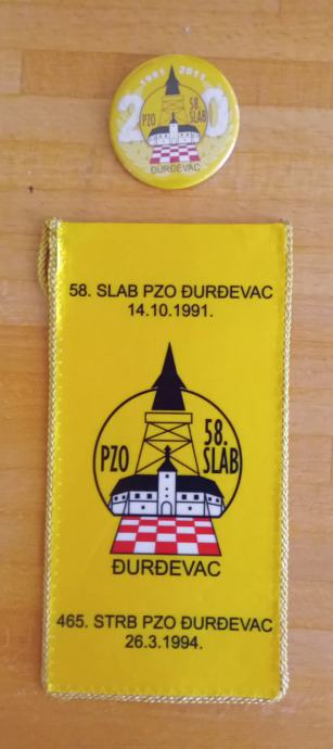 HV,hrvatska vojska PZO đurđevac zastavica i badge