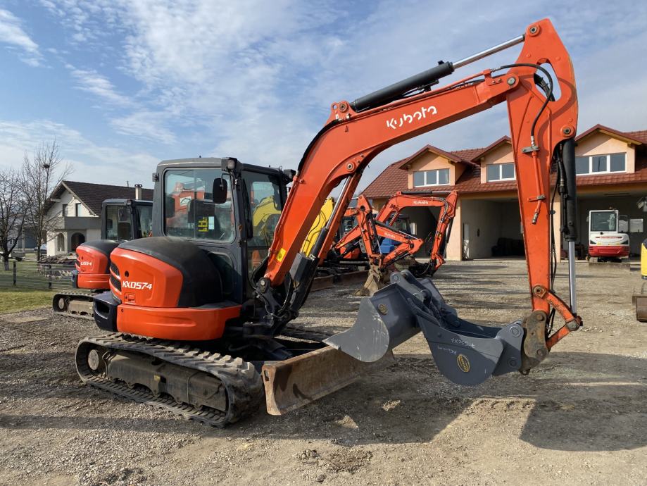 Kubota KX057 -4,  hidraulična spojka. 2 korpe