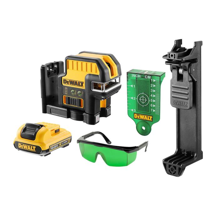 DEWALT križni laserski nivelir DCE0825D1G-QW 12V 2,0Ah