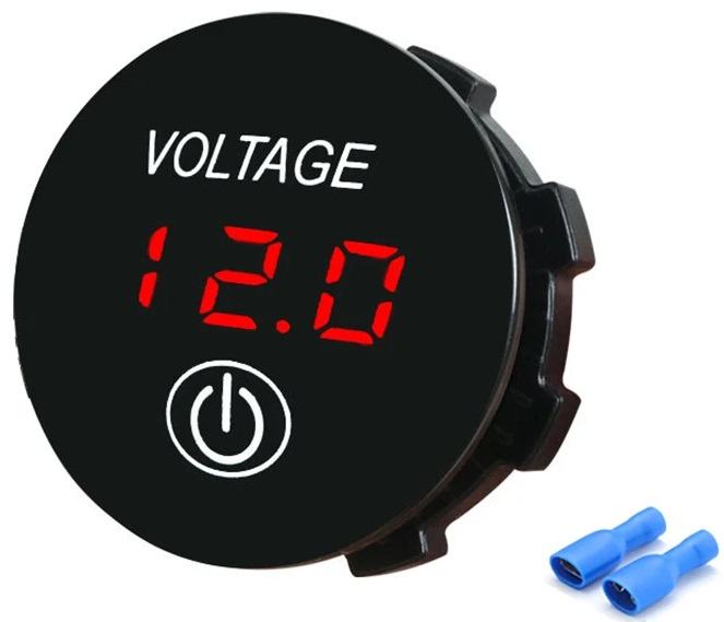 VOLTMETAR ZA AUTOMOBILE I MOTOCIKLE DC12-24V LED SA % NAPUNJENOSTI.