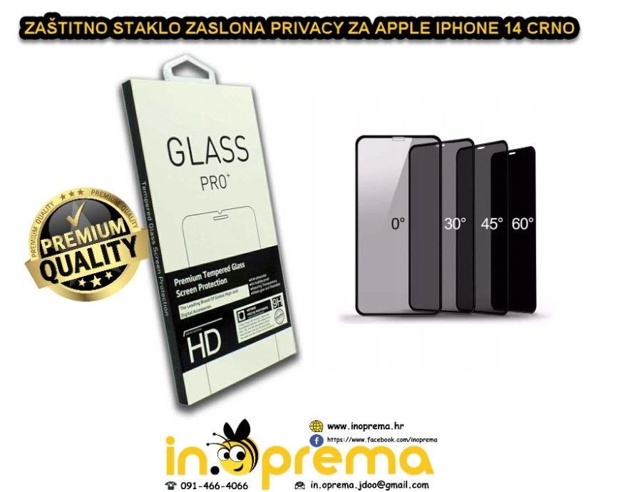 IPHONE 14 KALJENO STAKLO ANTI SPY PRIVACY ZASTITA ZASTITNO APPLE 14