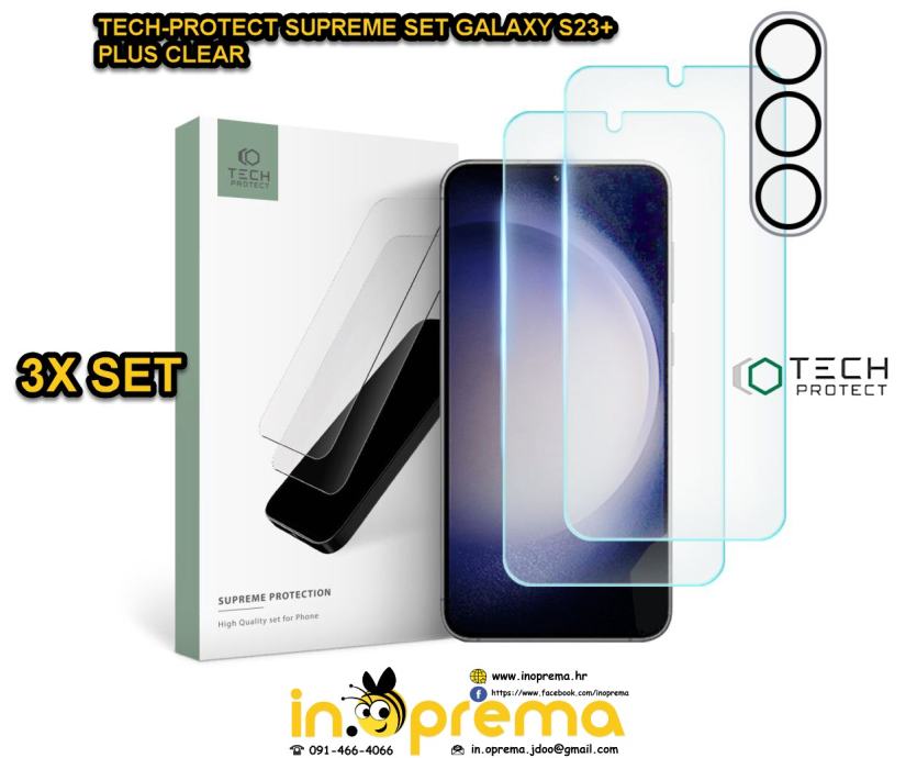 SAMSUNG GALAXY S23+ PLUS S23 KALJENO STAKLO ZASTITNO ZASTITA 3X SET