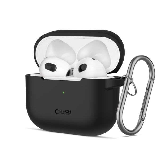 TECH-PROTECT SILICONE HOOK zaštita za APPLE AIRPODS 3 (CRNA)