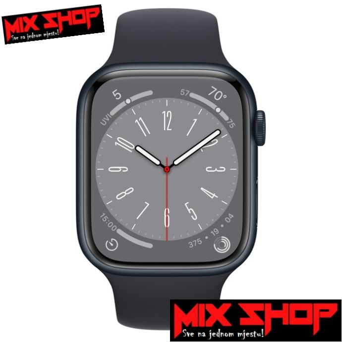 APPLE WATCH SERIES 8 41mm BLACK/CRNI ◆NOVO◆GARANCIJA◆ZAMJENA DA◆ 45 mm