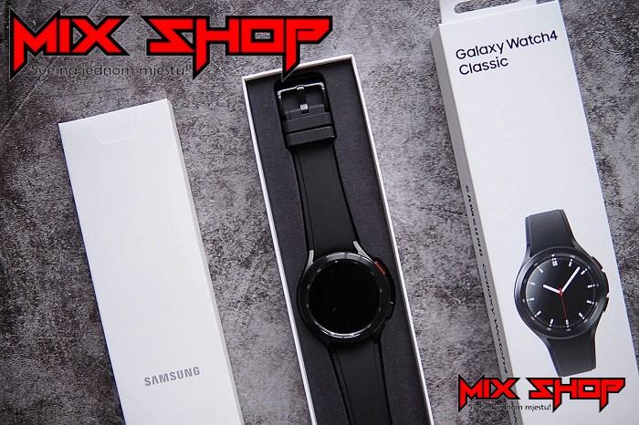 SAMSUNG GALAXY WATCH 4 CLASSIC 46mm CRNI ◆NOVOO◆GARANCIJA◆WATCH4 SAT◆