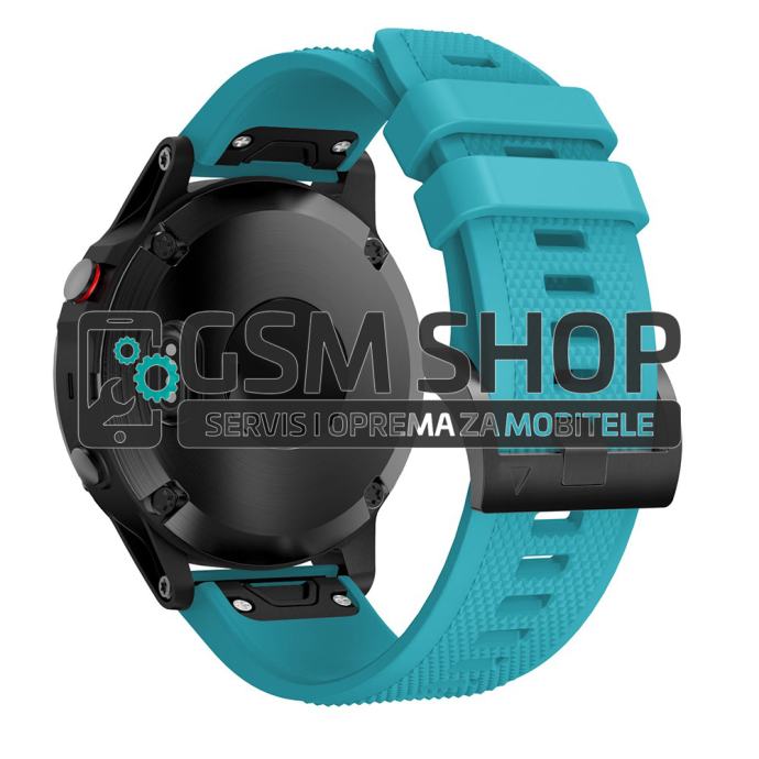 Silikonski remen za satove Garmin Fenix 5, 6, Forerunner plava