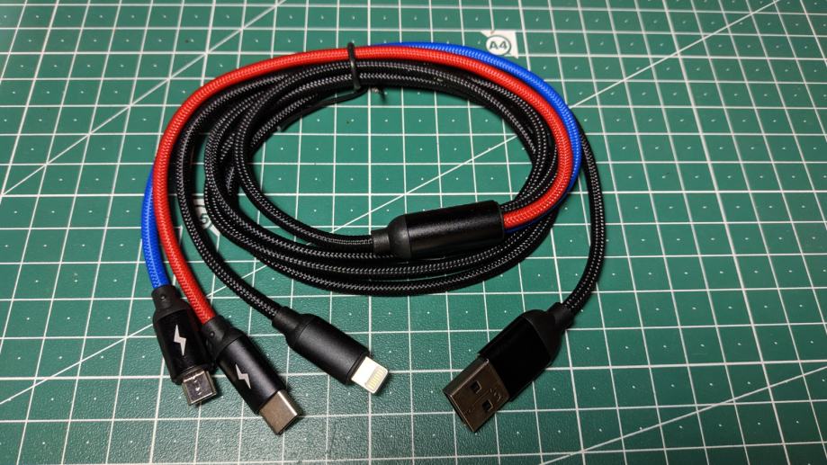 USB type C/micro/iPhone kabel za mobitel, 3.5A, 0.3/1.2m, Baseus