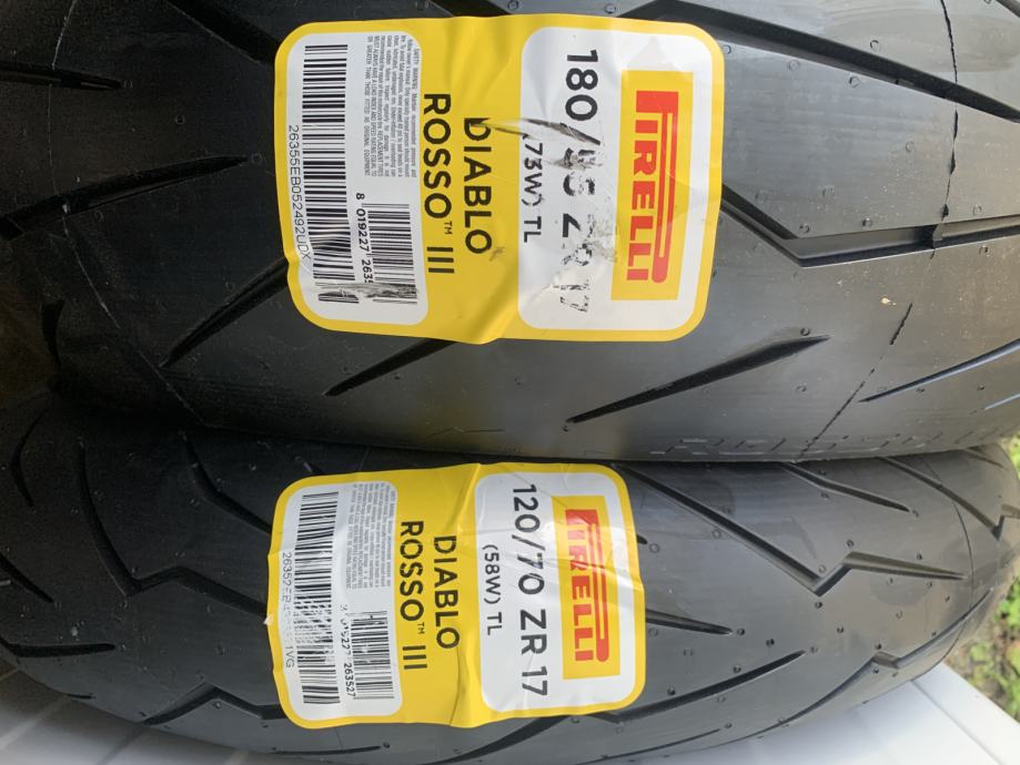 PIRELLI DIABLO ROSSO III 120/70 17 i 180/55 17 NOVE