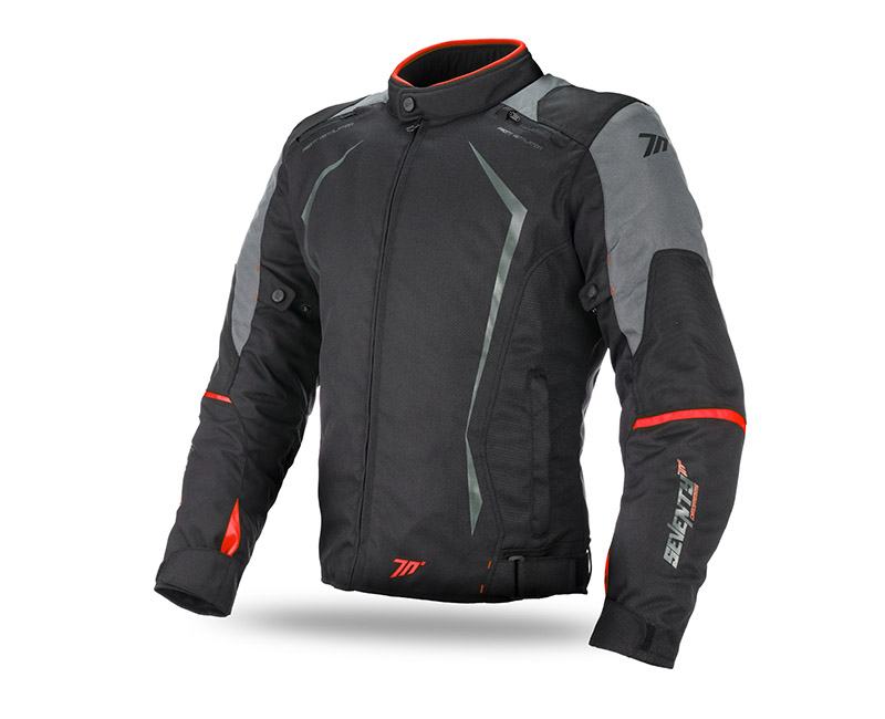 Motoristička jakna SEVENTY DEGREES Racing Man Black Red