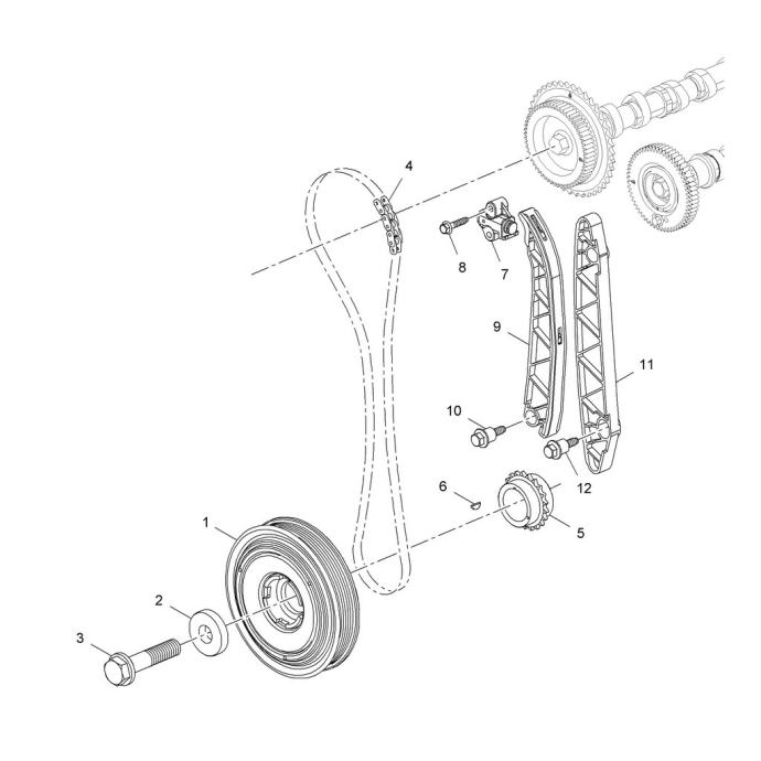 Garnitura Razvodnog lanca orginal GM za Opel, Chevrolet, 25186666