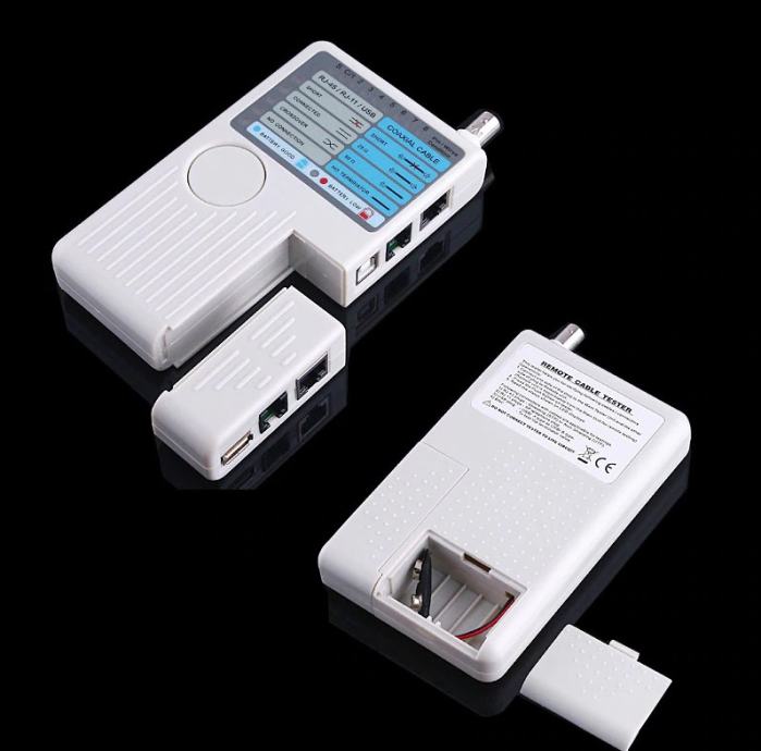 4-in-1 prijenosni LAN Cable Tester RJ11 RJ45 USB BNC za UTP STP