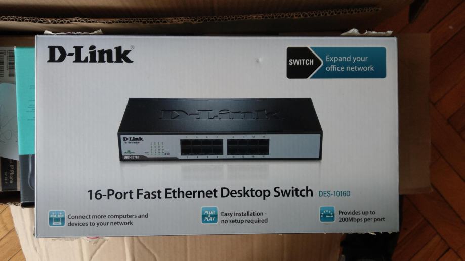 D-link Switch preklopnik 16-portni, gigabitni