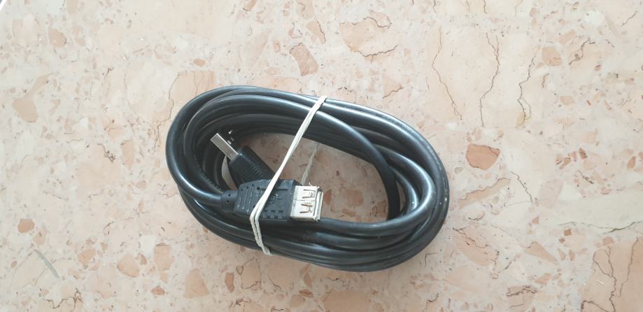 Crni produžni data usb kabel 3m