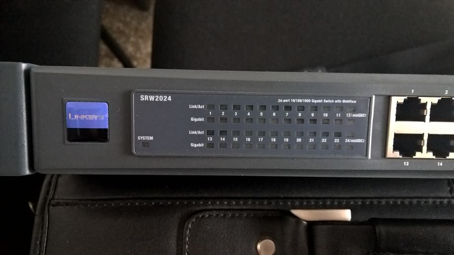 Linksys Cisco SRW2024 24-port gigabit managed switch