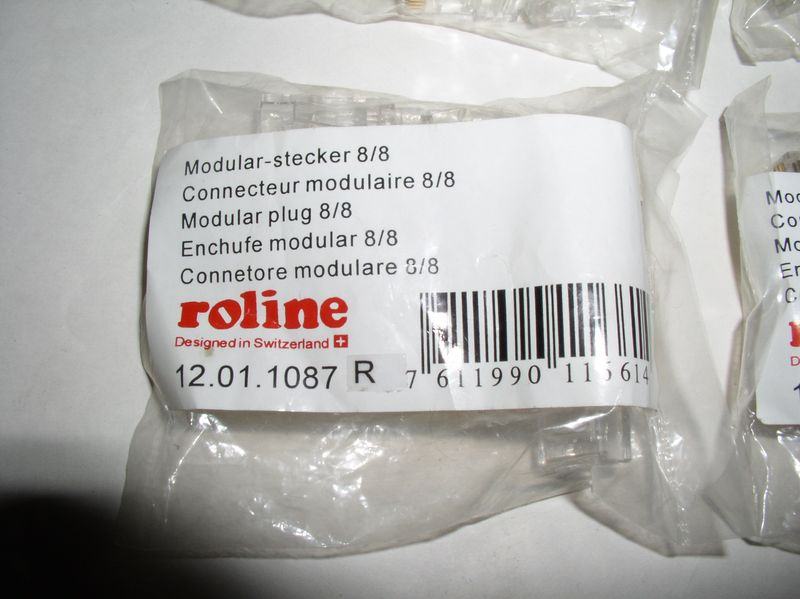 UTP konektori Cat5 RJ45  8/8  -  NOVO