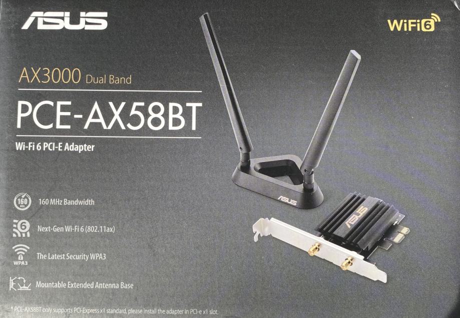 Asus PCE-AX58BT (Bluetooth 5.0 + Wi-Fi 6 AX3000