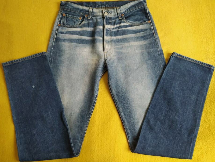 Hlače jeans "LEVIS"model 501, svijetlo plave, vel 34/36 nove
