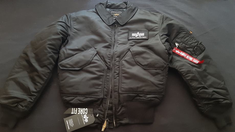 Alpha Industries CWU 45 crna bomber jakna