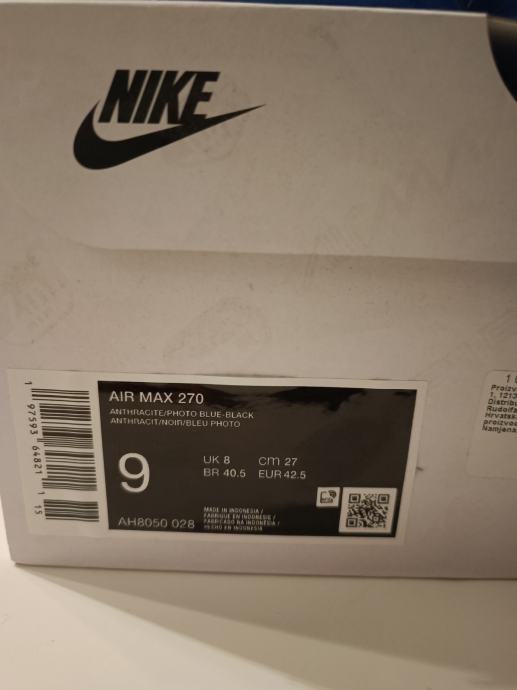 Air Max 270 crno plave - kao nove