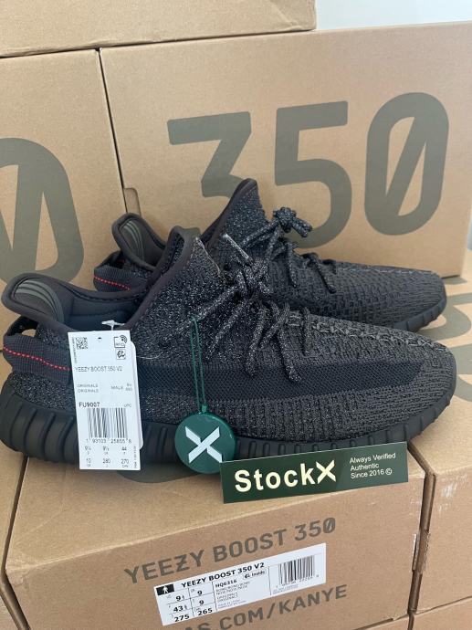 Yeezy 350 Black Reflective 44