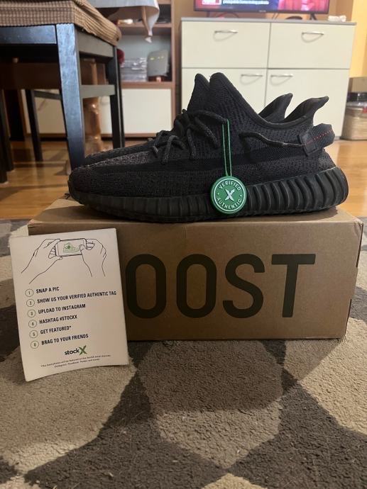 Yeezy 350, black reflective br 45