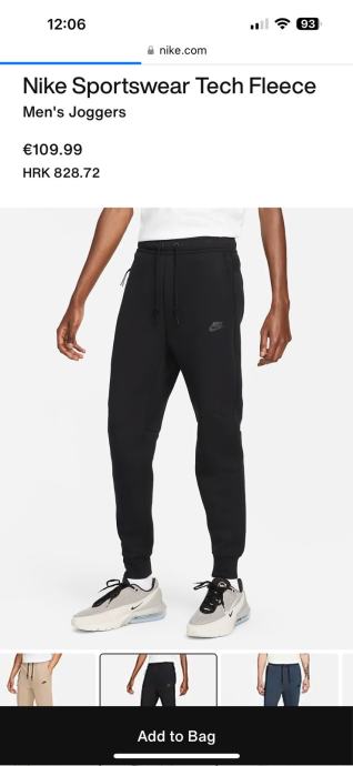 Novi Nike Tech Fleece donji dio