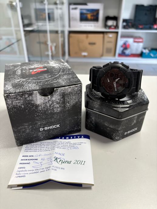 CASIO G-SHOCK G-CLASSIC GA-100-1A1ER, Garancija 02/2026, R1 račun