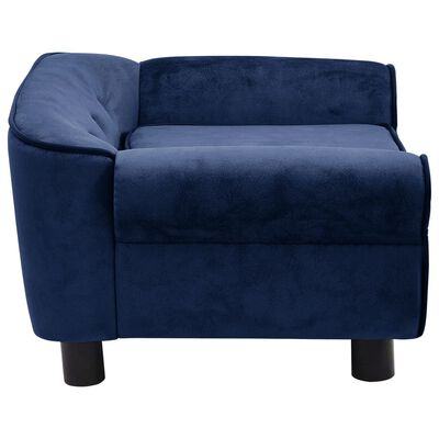 vidaXL Sofa za pse plava 72 x 45 x 30 cm plišana