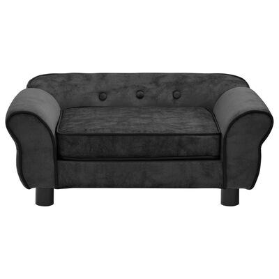 vidaXL Sofa za pse tamnosiva 72 x 45 x 30 cm plišana