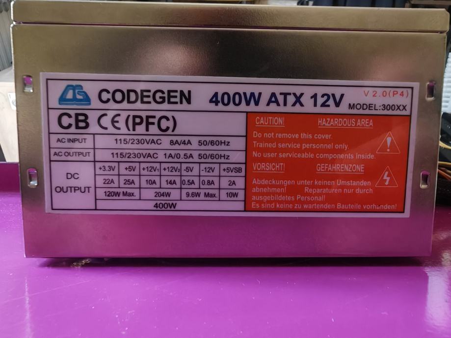 Codegen 400W neispravno