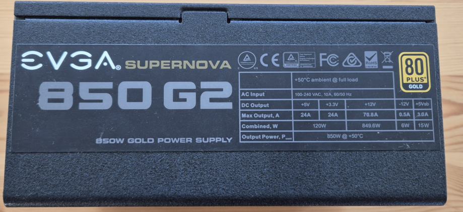 PSU EVGA 850 Supernova G2