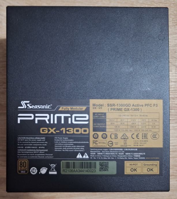 Seasonic Prime 1300W 80+ Gold SSR-1300GD