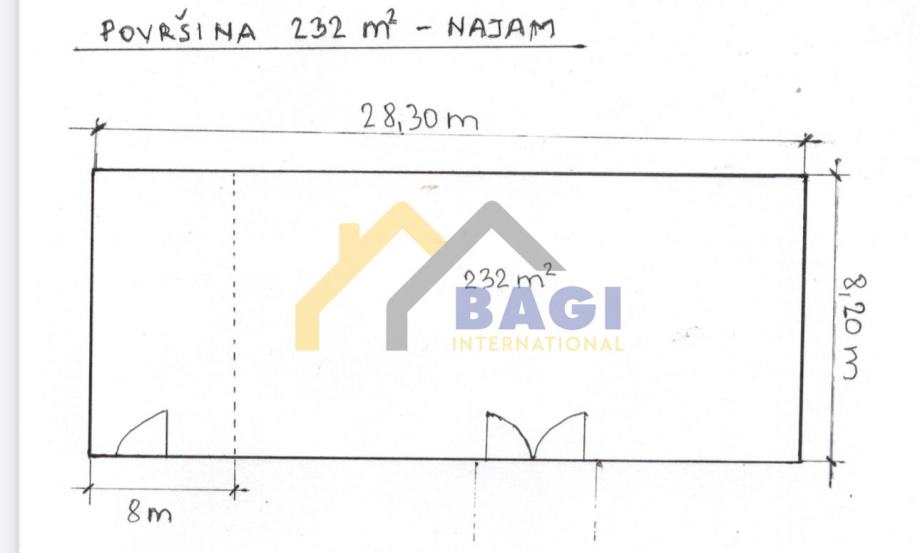 Buzin skladište 232m2 (iznajmljivanje)