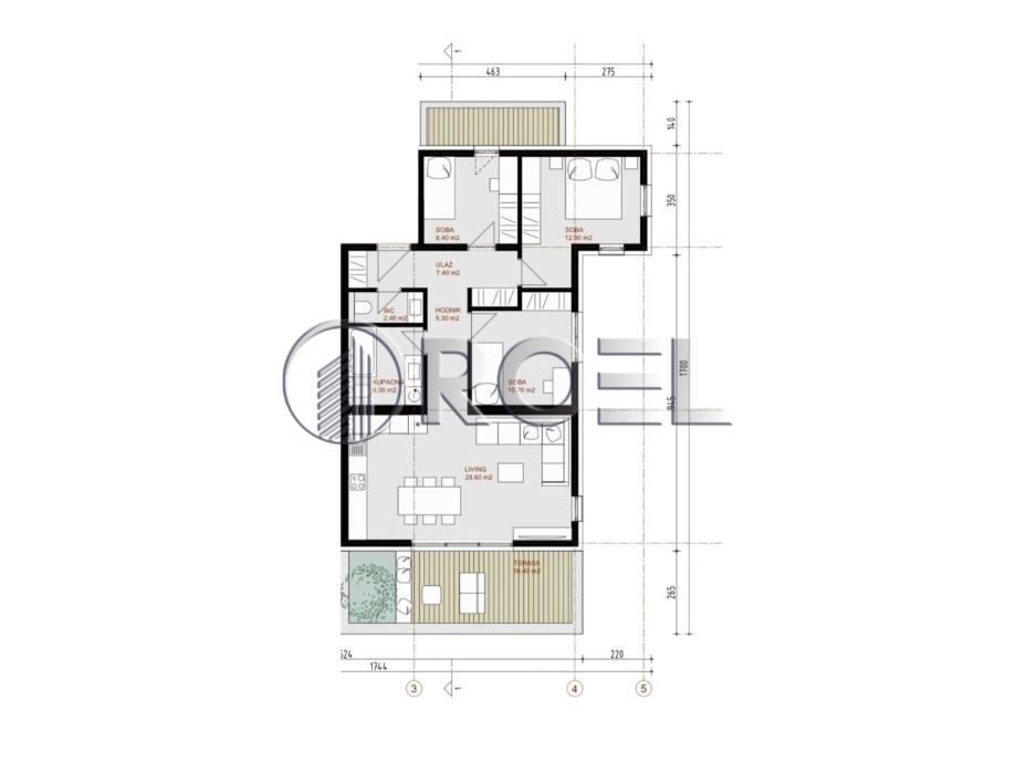 Četverosobni stan, Sveta Nedelja, NKP 89.06 m2 (prodaja)