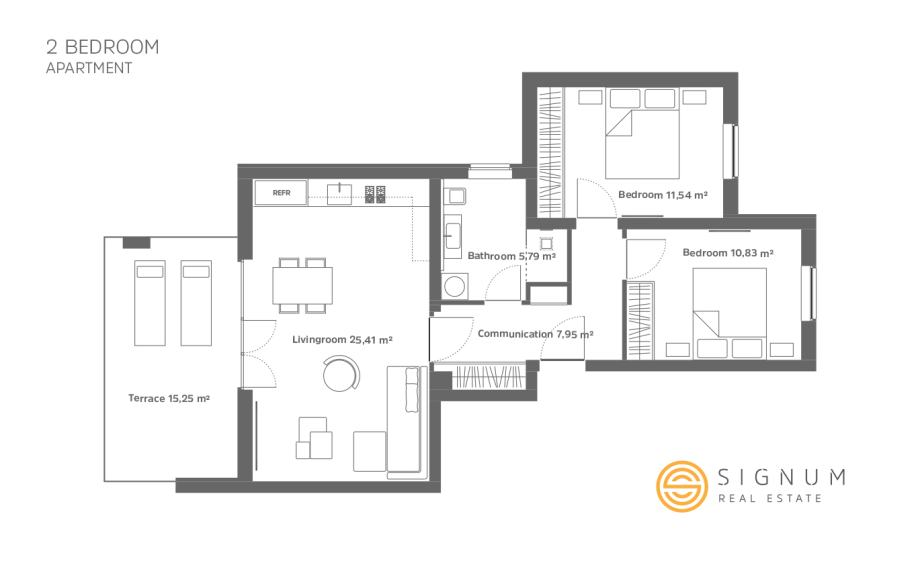 Crikvenica apartman 70 m2, vrhunska novogradnja, bazen, pogled na more (prodaja)