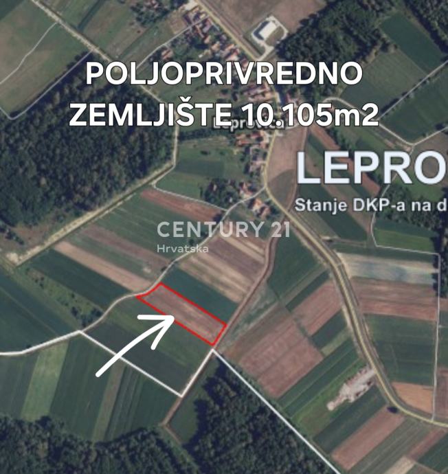 DUGO SELO, LEPROVICA - POLJOPRIVREDNO ZEMLJIŠTE 10.105 m2