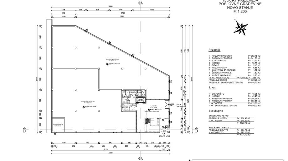 Labin, građevinsko zemljište 4600 m2 za izgradnju trgovačkog centra