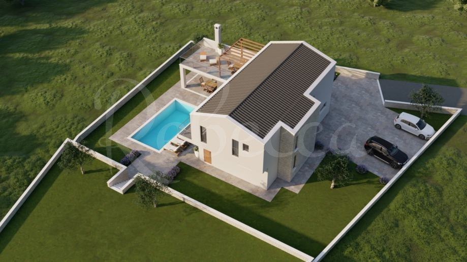 Građevinsko zemljište, projekt, 1300 m2, okolica Barbana