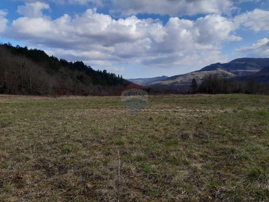 Istra, okolica Motovuna,građevinsko zemljište sa ucrtanim zgradama