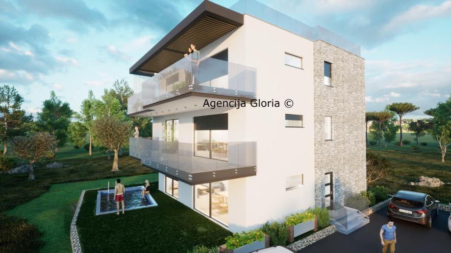 Kožino, luksuzni apartman 108,57m2, 95m do mora, parking! (prodaja)