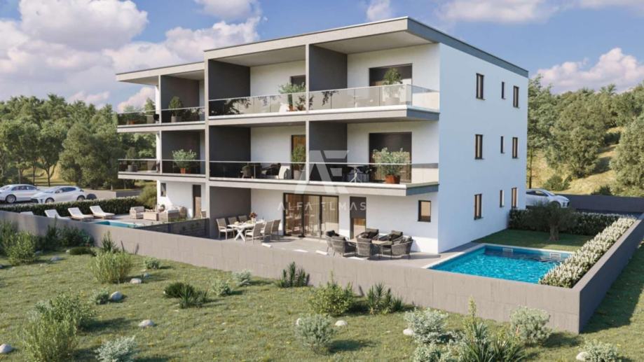 Novigrad, apartman u novogradnji sa pogledom na more! ID 600 (prodaja)