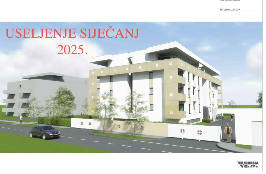 PRODAJA Čakovec | Ulica Martane, 2 sobni stan, 53,20 m2| 1. kat (prodaja)