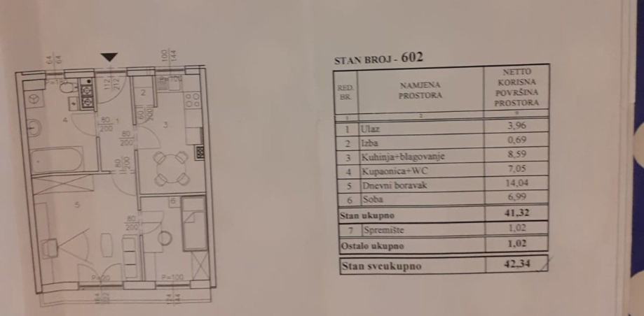 Prodaja: Zagreb-Špansko/Oranice, 2-sobni stan 42.34m2, 6.kat/lift (prodaja)