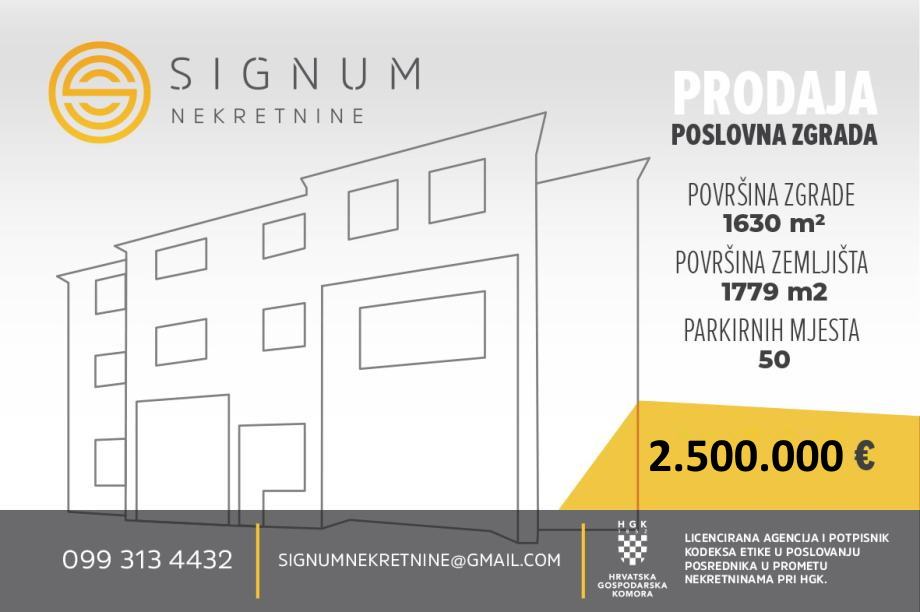 Investicijska prilika - zgrada površine 1630 m2 sa 50 parkirnih mjesta (prodaja)