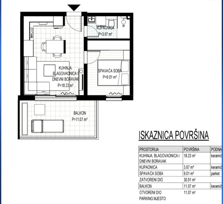 Seget Stan S6 1.kat 42m2  /NOVOGRADNJA /  lift /garaža / 150m od plaže (prodaja)