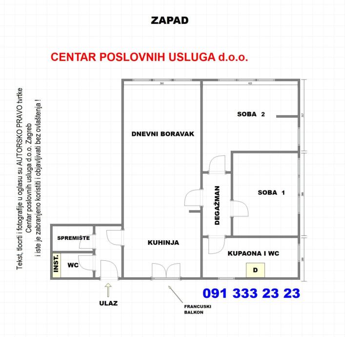 Stan: Zagreb (Kanal), 77.00m2 +19m2 (+45000€)GPM i SPREMIŠTE u minus 2 (prodaja)