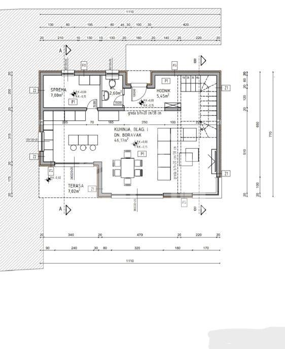 TROGIR*** Građevinsko zemljište s projektom za vilu, 430 m2 !