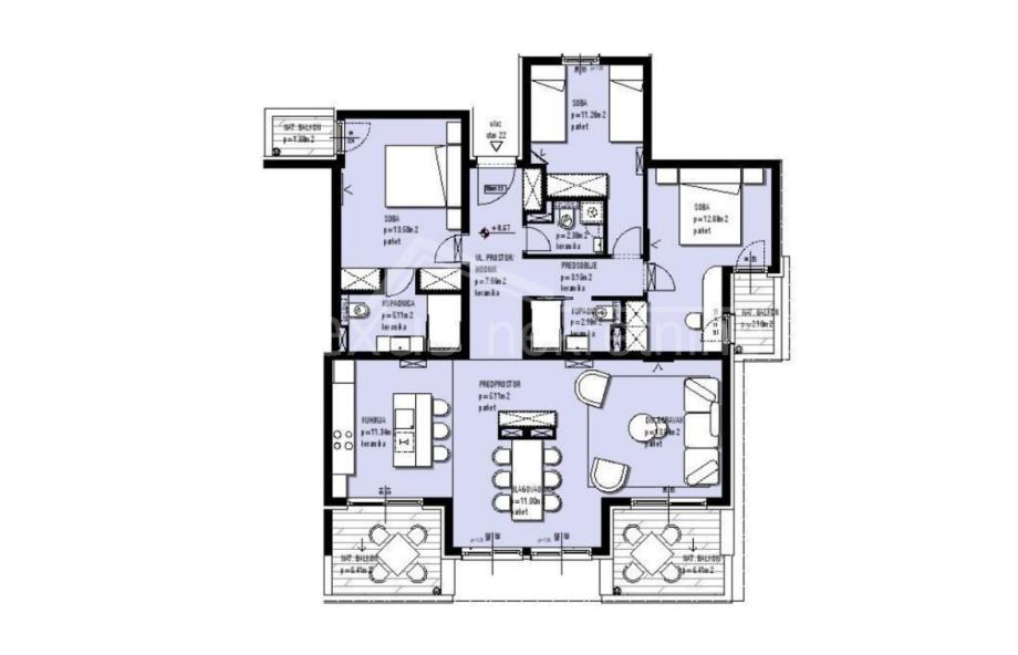 Trosoban Stan - apartman: Seget Donji, 114 m2 (prodaja)