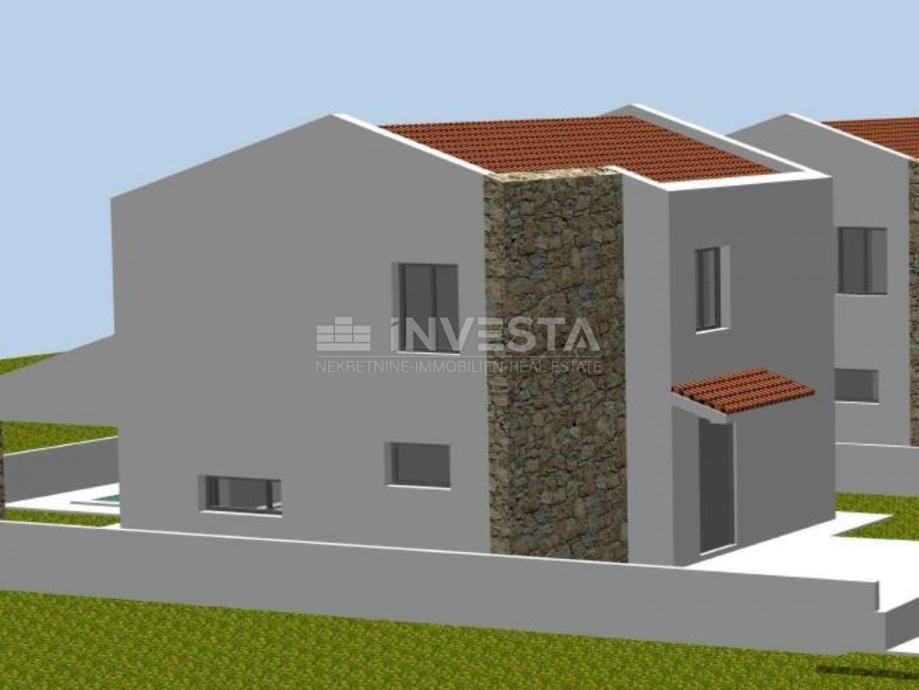 Vodnjan okolica, građevinsko zemljište 353m2 sa projektom za gradnju k