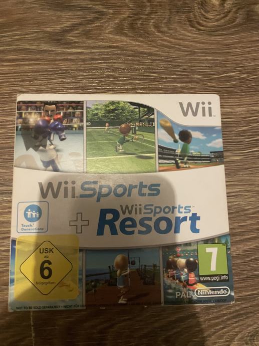 Nitendo wii sports+ resorts